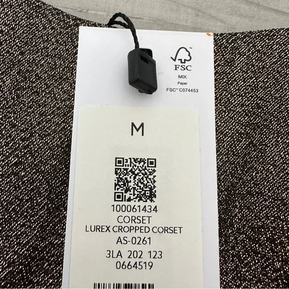 Dynamite Lurex Cropped Corset Top - Picture 4 of 9